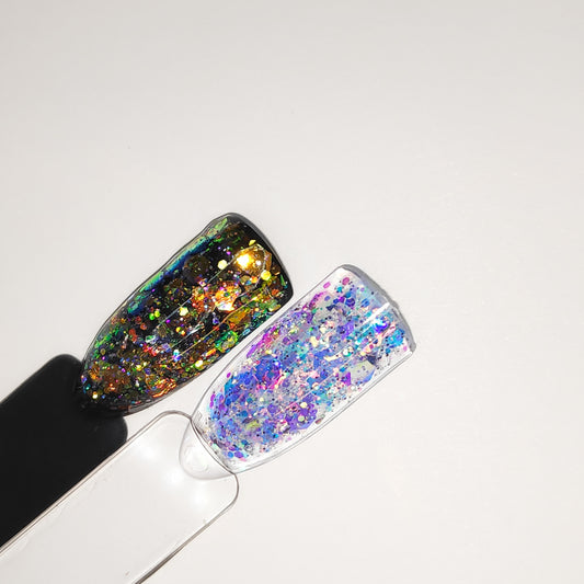 Purple haze glitterlust uv led glitter gel swatch