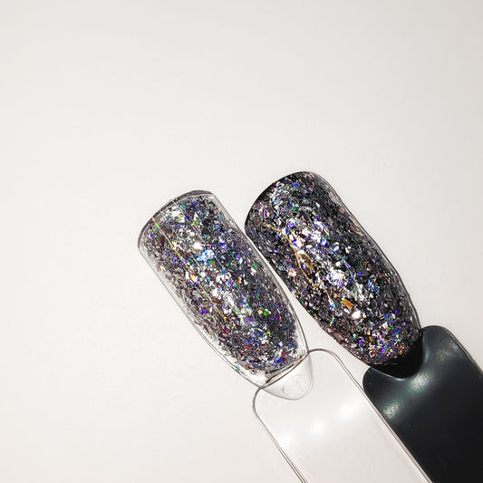 Holo crush glitterlust uv led glitter gel swatch